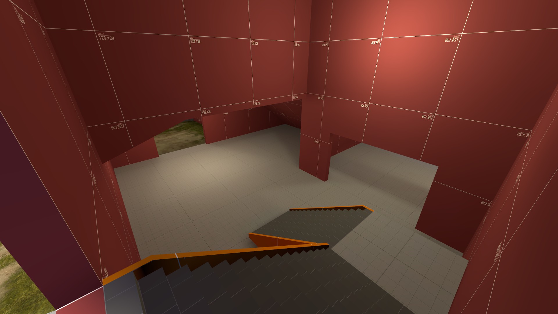 building interior before